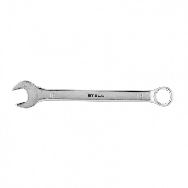 Ключ комбинированный, 18 мм, CrV, матовый хром Stels 15223