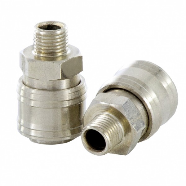 Муфта универсальная быстросъемная (мама), 1/4, внешняя резьба, 2 шт, Stels 57051