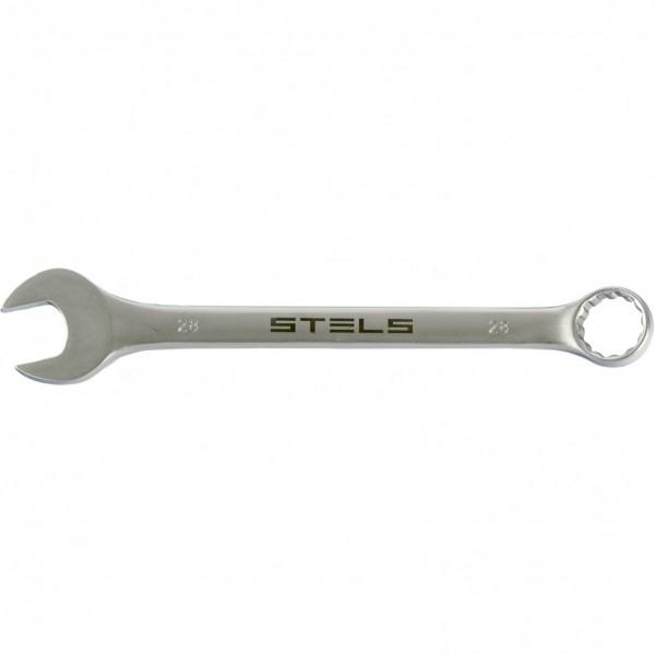 Ключ комбинированный, 28 мм, CrV, матовый хром Stels 15229