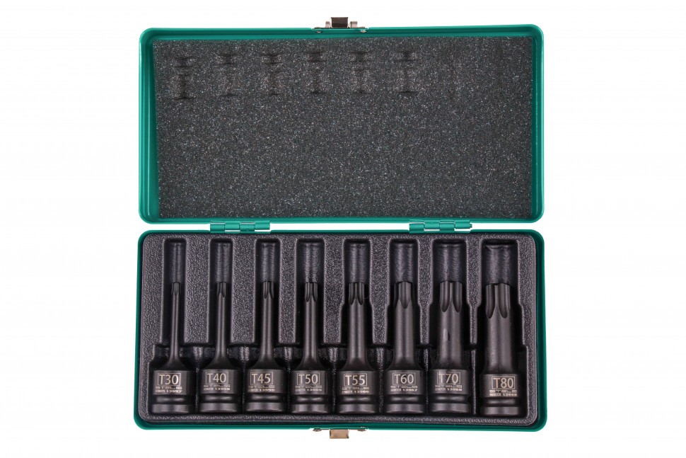 Набор ударных торцевых головок Torx 1/2, в кейсе, 8 шт. Stels 13999