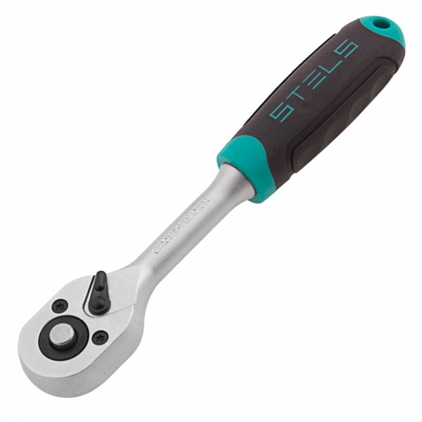 Ключ-трещотка 1/4, 72 зуба, с быстрым сбросом, CrV Stels 14025