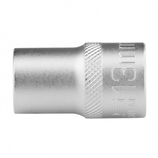 Головка торцевая, 13 мм, двенадцатигранная, CrV, под квадрат 1/2, хромированная Stels 13657