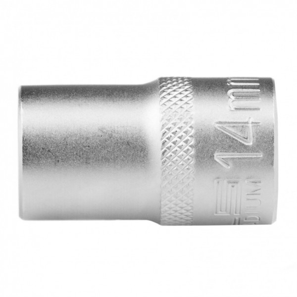 Головка торцевая, 14 мм, двенадцатигранная, CrV, под квадрат 1/2, хромированная Stels 13659