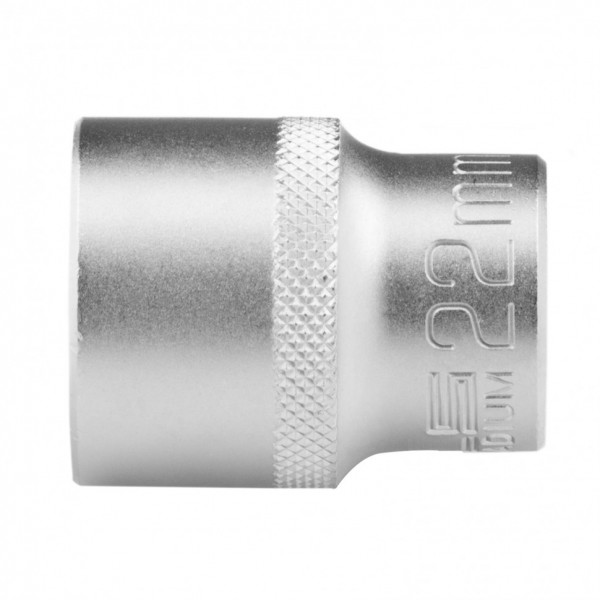 Головка торцевая, 22 мм, двенадцатигранная, CrV, под квадрат 1/2, хромированная Stels 13668