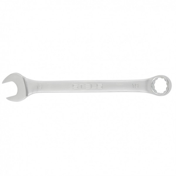 Ключ комбинированный, 19 мм, CrV, матовый хром Stels 15214