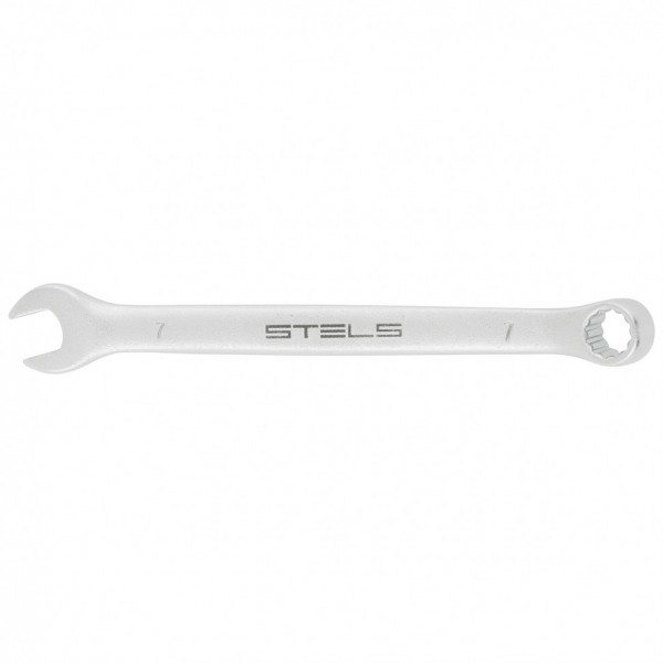 Ключ комбинированный, 7 мм, CrV, матовый хром Stels 15203