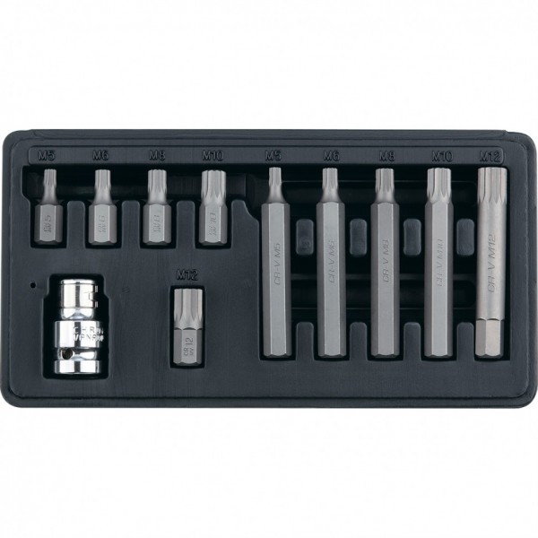 Набор бит SPLine, хвостовик-шестигранник 11/2, CrV, 10 мм, 11 предметов Stels 11312